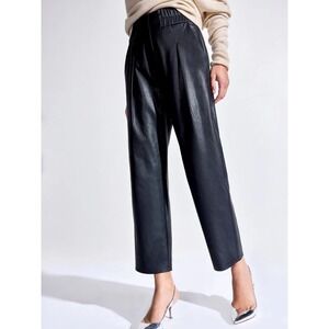 Brochu Walker Fiera Faux Leather Pant Black Onyx Size Small Chic Sexy Trousers